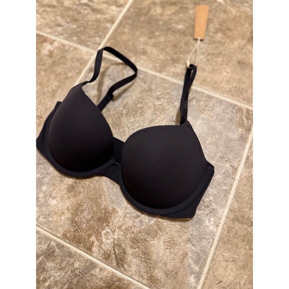 Skims Fits Everybody Pushup Demi Bra 30D Onyx - Picture 4 of 7